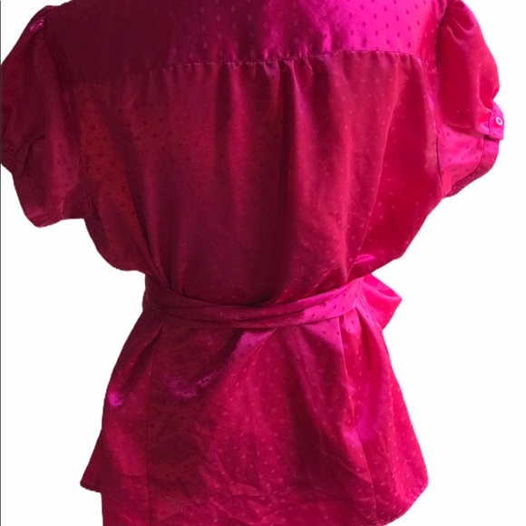 Cato XL. Pink beautiful blouse short sleeves ties - Picture 3 of 12